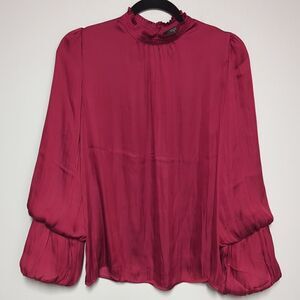 NWT T Tahari Red Long Sleeve Blouse